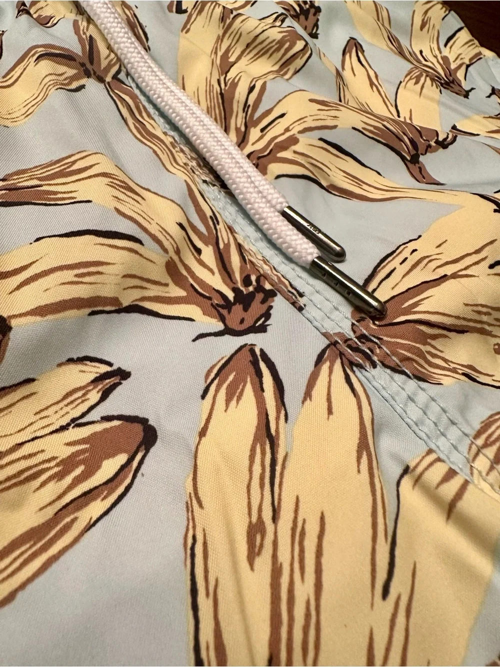 Men’s 5” Abercrombie & Fitch Swim Trunks with Yellow Banana Motif - Size M